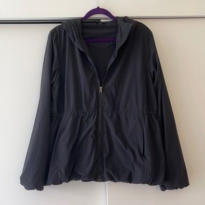 Lululemon athletica zip up hooded black jacket